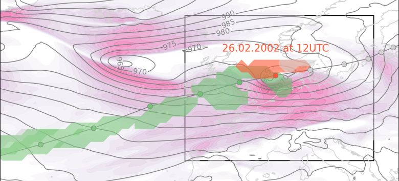 Sturmzugbahn von Sturm Anna
